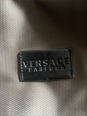 AUTHENTIC VERSACE PARFUMS COLLECTION ARMY GREEN AND BLACK WEEKEND DUFFEL